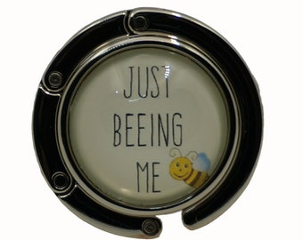 Bee, Bees, Just Beeing Me, Purse Holder, Purse Hook, Bag Holder, Table Top Bag Hanger