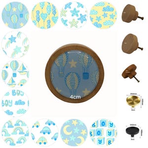 Perillas de cajón para decoración de guardería, estrellas, lunas, habitación de niño, tiradores de madera para armarios