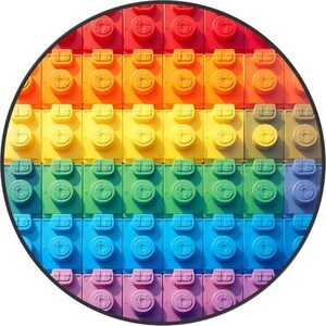 Regenbogen Knäufe Bausteine: Holzgriffe 3 cm, 4 cm, 5 cm Design 3