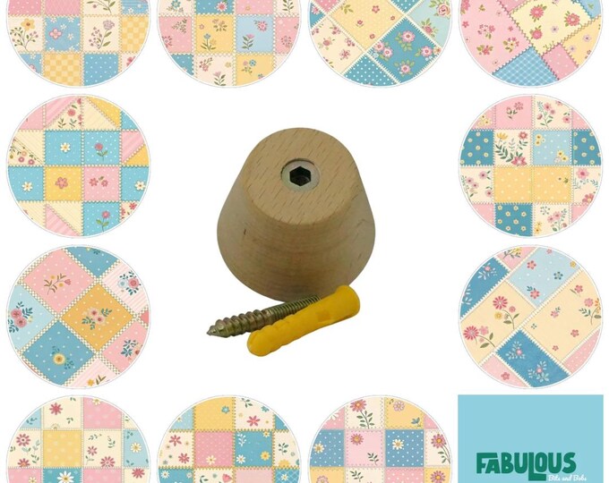 Patchwork, Wall Hook, Coat Hook, Wall Art, Handcrafted Wall Hanger