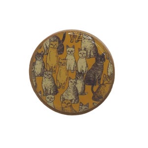 Schubladenknöpfe aus Holz mit Katzenmotiv, Möbeldekor, Schubladenknöpfe aus Messing Bild 3