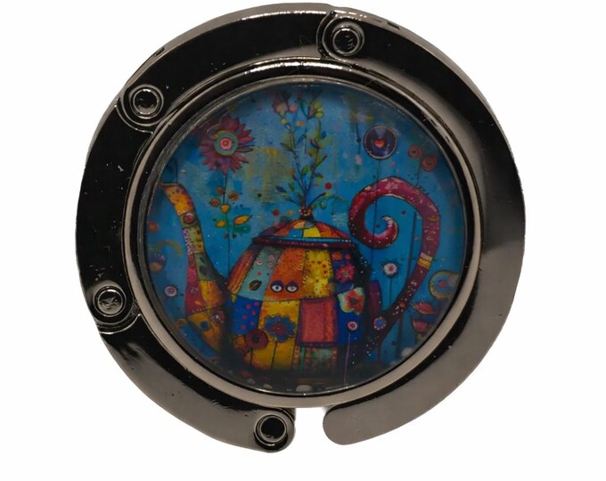 Teapot, Colorful Teapot, Purse Hook, Bag Holder, Table Top Bag Hanger