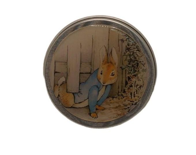 Peter Rabbit 50ml Tin, Round Storage Tin, Trinkets,  Pill Box, Mint Box, Candy Storage Tin