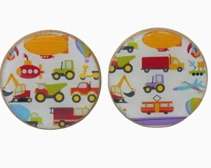 Transportation Nursery Wall Hooks, Set of 2, Boys Room Decor