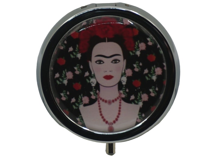 Frida Kahlo, Pill Box, Medicine Case, Trinket Box, Pill Case, Mint Box, Earring Box