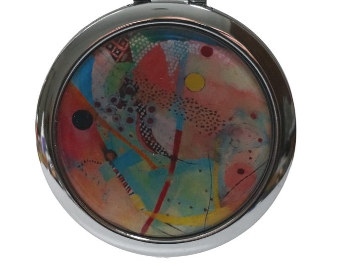 Art, Abstract Art, Colorful Art, Compact Mirror, Purse Mirror, Pocket Mirror, Handbag Mirror