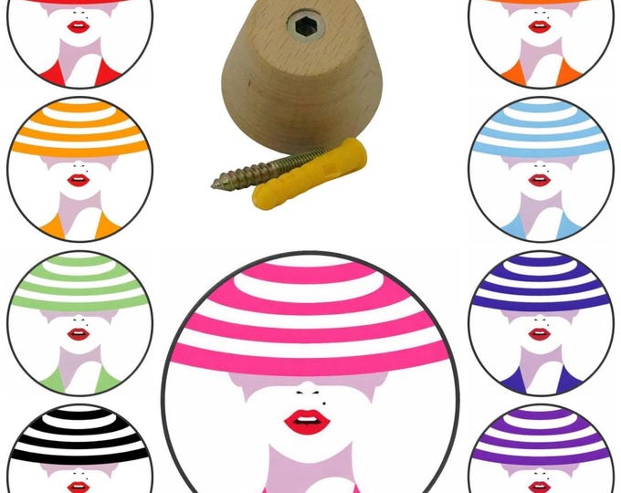 Funky Hats Wooden Wall Hooks, Coat Hooks, Wall Decor, Decorative Wall Hooks, Wall Art