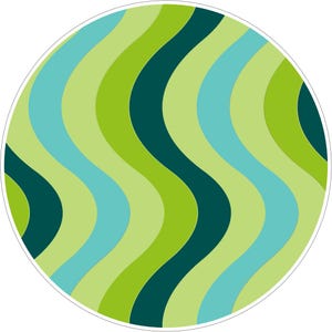 Groovy Retro i gröna lådknoppar, skåphandtag (4 cm) (5 cm) (2 cm) (2,5 cm) (3 cm) Design 4