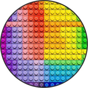 Regenbogen Knäufe Bausteine: Holzgriffe 3 cm, 4 cm, 5 cm Design 8