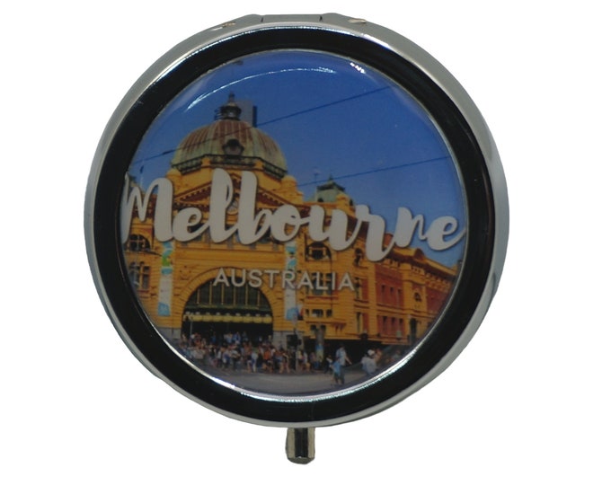 Melbourne, Flinders Street Station, One Day Pill Box, Pill Box,  Medicine Case, Trinket Box, Pill Case, Mint Box