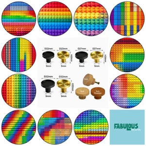 Rainbow Building Block Drawer Knobs: Wooden Cabinet Pulls 3cm, 4cm, 5cm