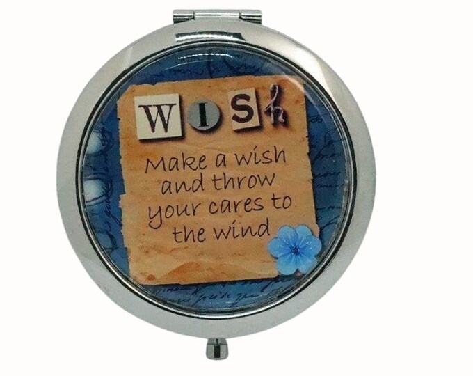 Wish Compact Mirror - Handmade Purse Makeup Mirror