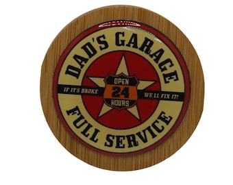 Dad's Garage Magnetic Bottle Opener, Bamboo Bottle Opener, Fridge Magnet, Beer Bottle Magnetic Opener