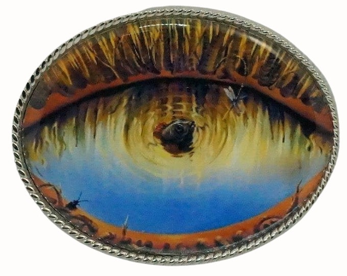 Handmade Belt Buckle Eye Fishing Fly Fishing
