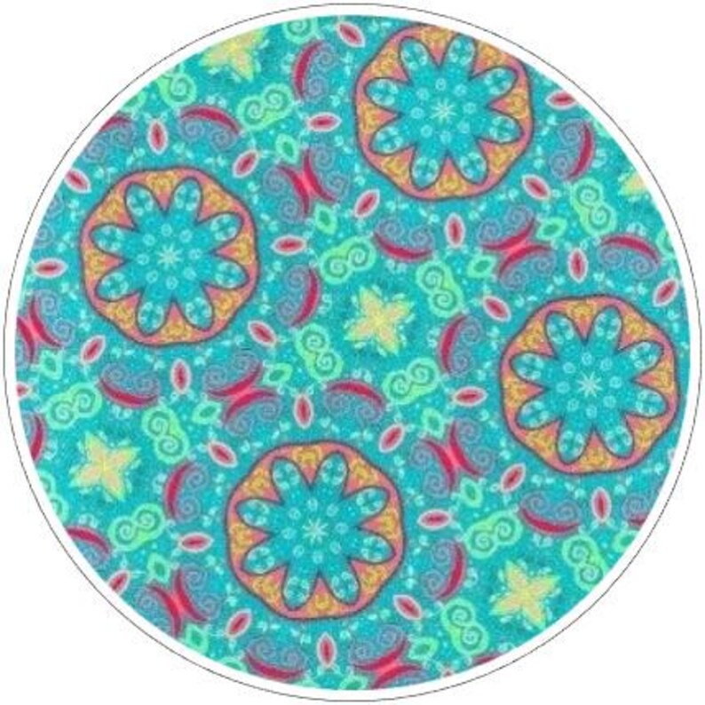 Pattern Drawer Knobs, Blue, Red, Yellow, Cabinet Handles, Furniture Drawer Knobs, Round Wooden Drawer Knobs, Drawer Handles, Cabinet Pulls Design 7