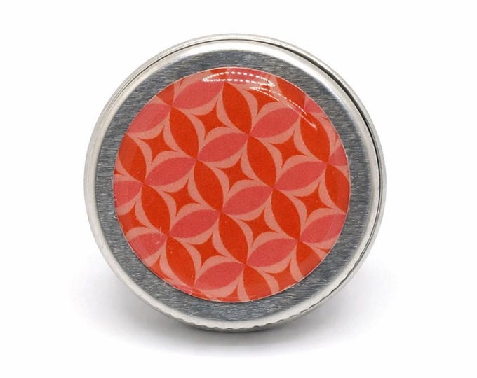 Retro Patterned 15ml Storage Tin, Handmade Decorative Pill Box