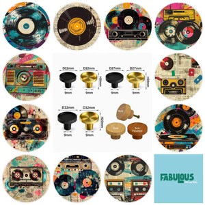 Tiradores de cajón con diseño retro: Tiradores de madera para armarios, pomos de latón, de 2,2 cm a 5,0 cm.