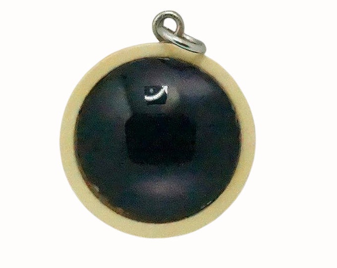 Wooden Backed Glass Tile Pendant Necklace Accessories Natural Wooden Pendant Solid Black