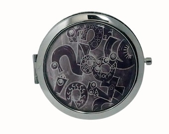 Math Numbers Compact Mirror: Teacher Gift, Numerals Design