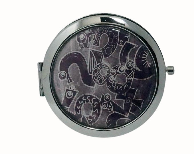 Math Numbers Compact Mirror: Teacher Gift, Numerals Design