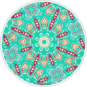 Pattern Drawer Knobs, Blue, Red, Yellow, Cabinet Handles, Furniture Drawer Knobs, Round Wooden Drawer Knobs, Drawer Handles, Cabinet Pulls Design 1