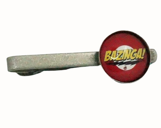 Tie Clip Tie Bar Accessories 1.8cm Glass The Big Bang Theory Bazinga!