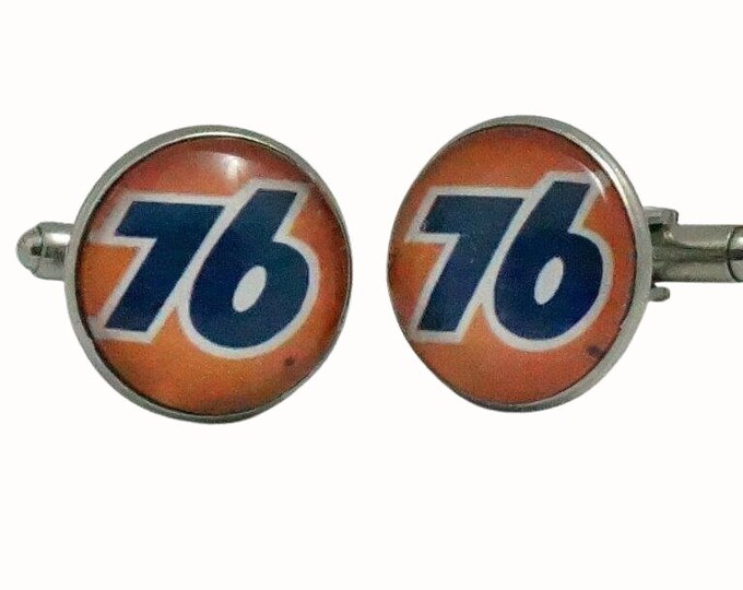 Stainless Steel Cufflinks Accessories 18mm Glass 76 Gasoline