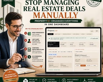 Property Tracker for Realtors | Real Estate CRM | Client & Payment Planner | Broker Dashboard Tool