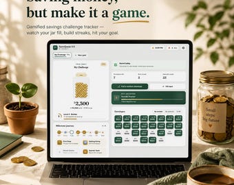Savings Challenge Tracker | Gamified Money Saving | Savings Goal and Sinking Funds | Digital Download HTML