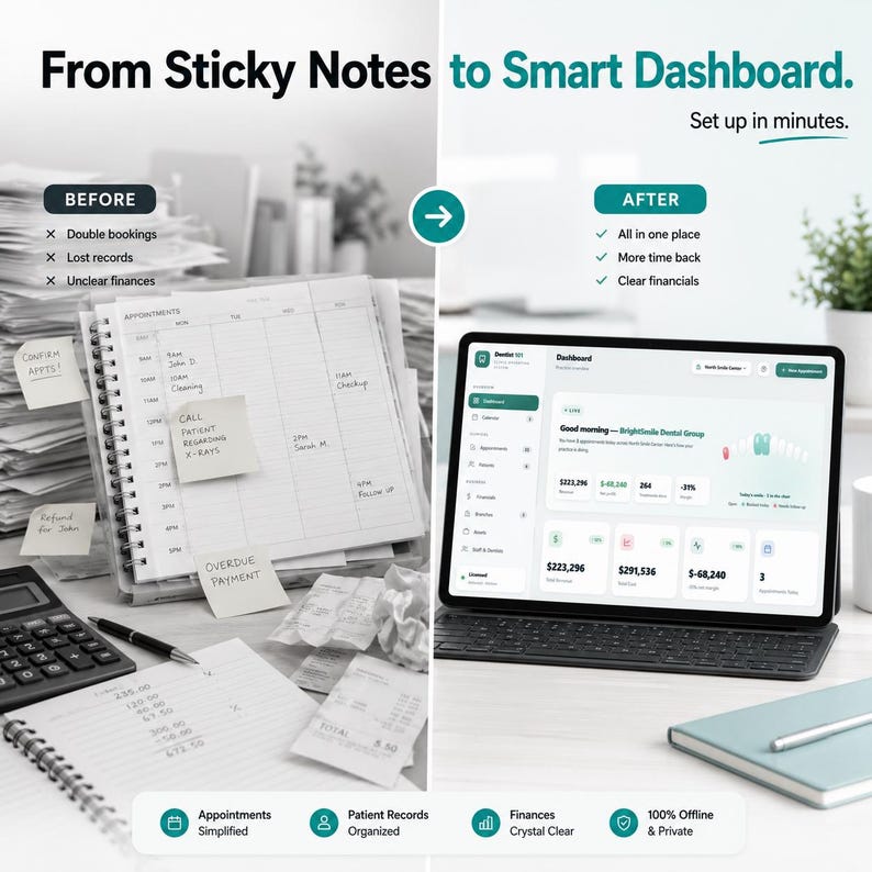 Dental Clinic Management System | Dentist Appointment Scheduler | Patient Tracker | Financial Dashboard | Offline P&L image 3