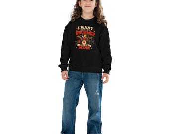 I Want To Be A Drummer Like My Mom Youth crewneck sweatshirt