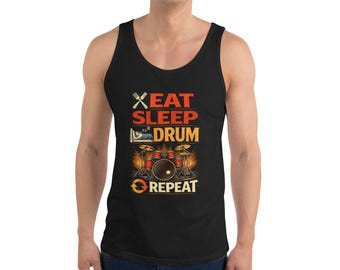 Eat Sleep Drum Repeat Débardeurs