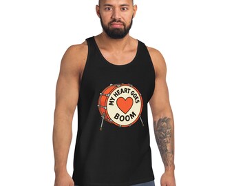 dröhnendes Herz-Tank-Top für Drummer