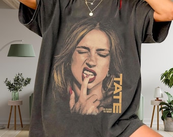 Camiseta Tate McRae Miss Possessive Tour 2026, Camiseta Vintage com Estampa de Estrela Pop, Estilo Show
