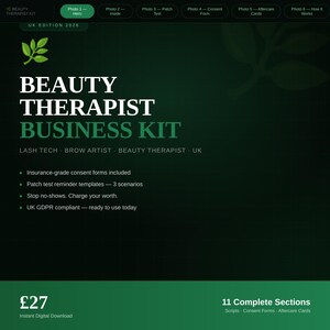 Beauty Therapist Business Kit | Lash Tech Consent Forms, Aftercare Cards (Digital Download)