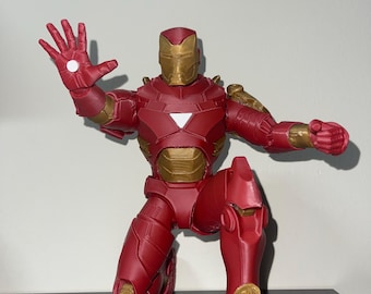 Articulated Iron Hero 3D Printed Action Figure, PLA Collectible Desk Decor