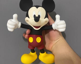 Mickey Mouse 3D Printed Figure, Disney Inspired Collectible Statue, Cartoon Character Decor, Mickey Mouse Gift, Fan Art Display Model