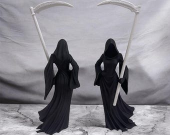 Lady Reaper Figurine – 27.5cm 3D Printed Gothic Sculpture, PLA Home Decor