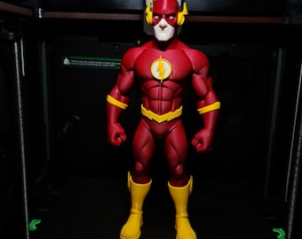 Red Speed Hero Inspired 3D Printed Collectible Action Figure – Superhero Desk & Shelf Display Statue