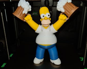 Homer Simpson Beer Lover Figure – 3D Printed PLA Collectible Shelf Art