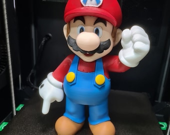 Mario 3D Printed Figure – Gaming Desk Decor, Collectible PLA Statue