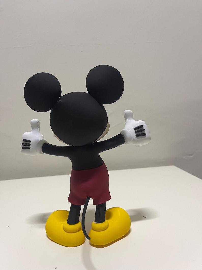 Mickey Mouse 3D Printed Figure, Disney Inspired Collectible Statue, Cartoon Character Decor, Mickey Mouse Gift, Fan Art Display Model image 7