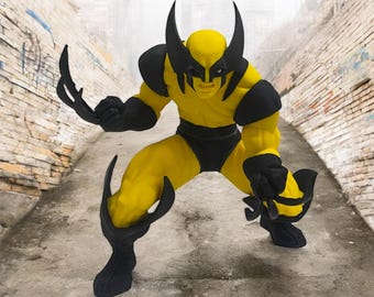 Wolverine Inspired 3D Printed Figure | Superhero Collectible Statue | Hand Painted Display Model | Marvel Fan Gift Decor