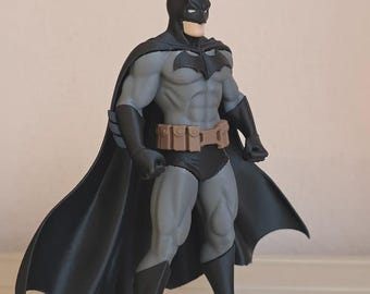 Batman Inspired Figure, Dark Knight Statue, 3D Printed Superhero Collectible, Comic Book Fan Gift, Desk Decor, Collector Display