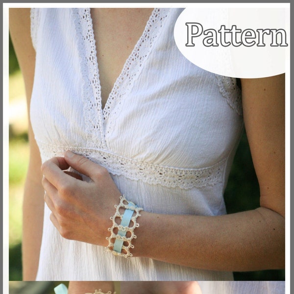 Pattern-Tatted Bracelet "Beautifully Basic" PDF Pattern by RustiKate (Great Beginner Project!) - Jewelry