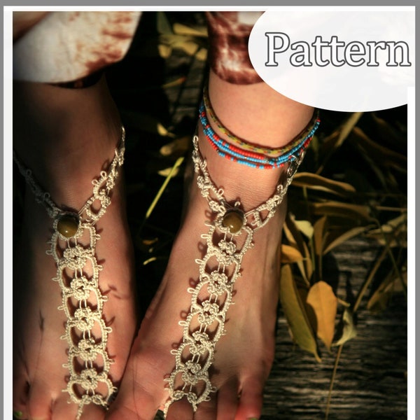 Tatted Foot Thong PDF Pattern (Great for Needle Tatting!) by RustiKate
