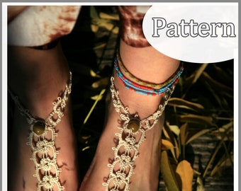 Tatted Foot Thong PDF Pattern (Great for Needle Tatting!) by RustiKate