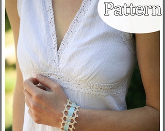 Pattern-Tatted Bracelet "Beautifully Basic" PDF Pattern by RustiKate (Great Beginner Project!) - Jewelry