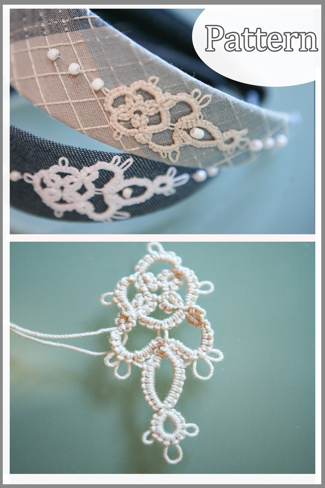 Pattern-needle Tatting- Tatted Medallion - PDF Pattern by Rustikate ...