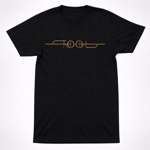 Camiseta Tool Gold Line New Current Logo - Banda minimalista de metal progresivo - Arte abstracto simbólico, algodón suave, unisex